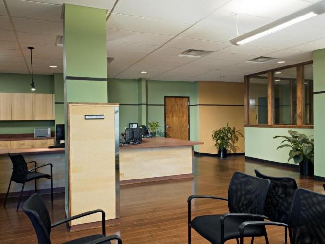 The Reception area of Heartland Health Outreach