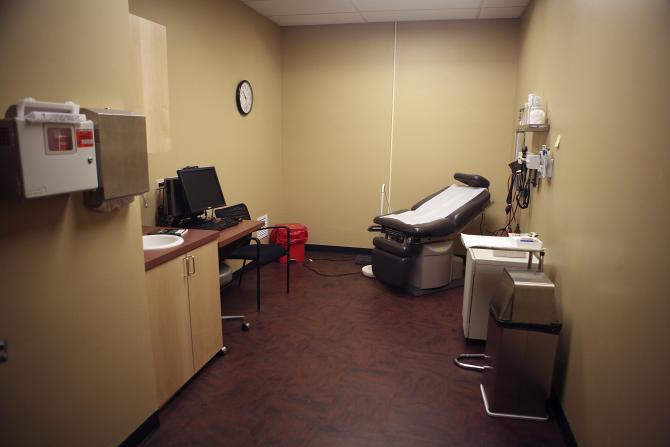 One of the Clinic's medical exam rooms