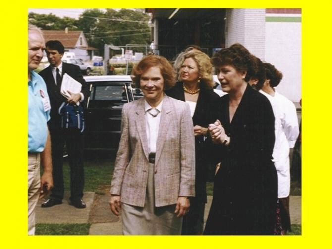 Mrs. Rosalynn Carter and YNHS CEO Anita Monoian