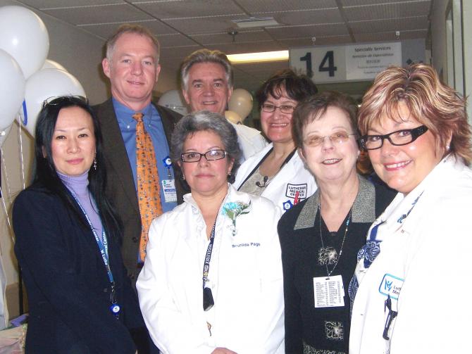 Medical staff in the hallway