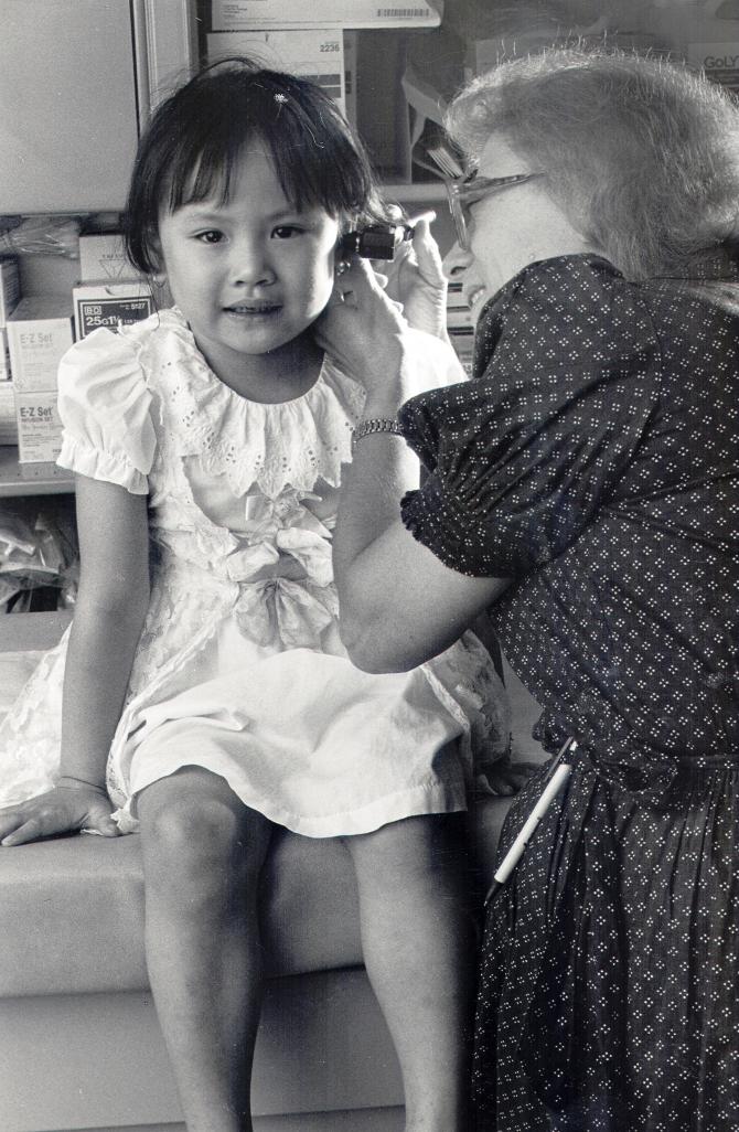 A young school health patient