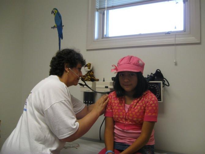 Young patient with Dr. Mareno