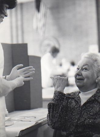 A patient after giving blood