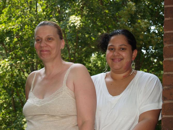 Patients on the porch