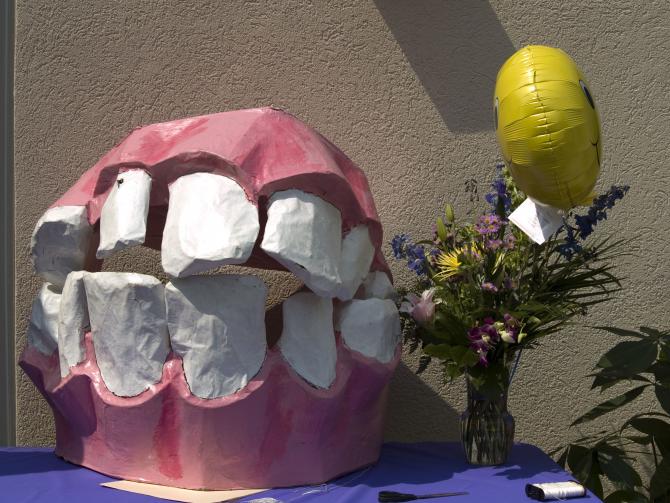 Table at the Norwalk Dental Clinic Opening