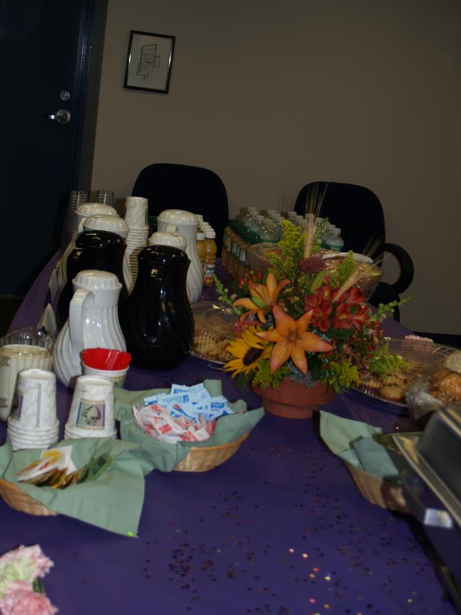 Reception table for OW/MIA Recognition Day