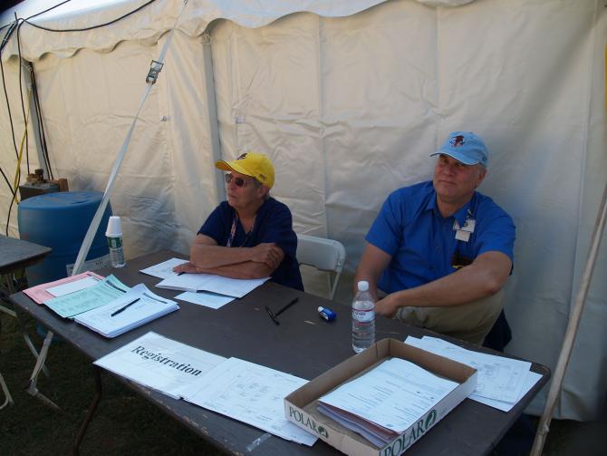 Health fair registration table