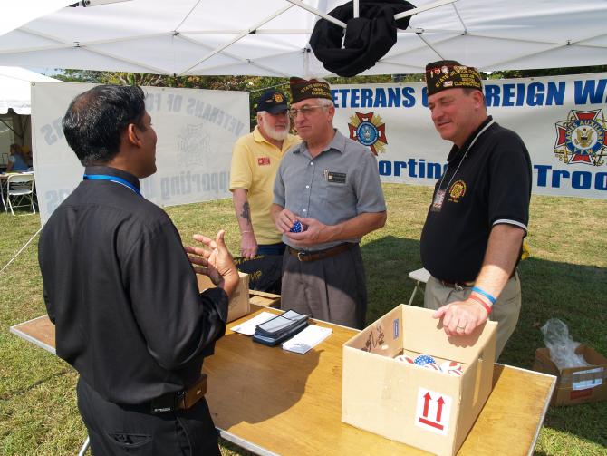 The VFW table at the POW/MIA Event