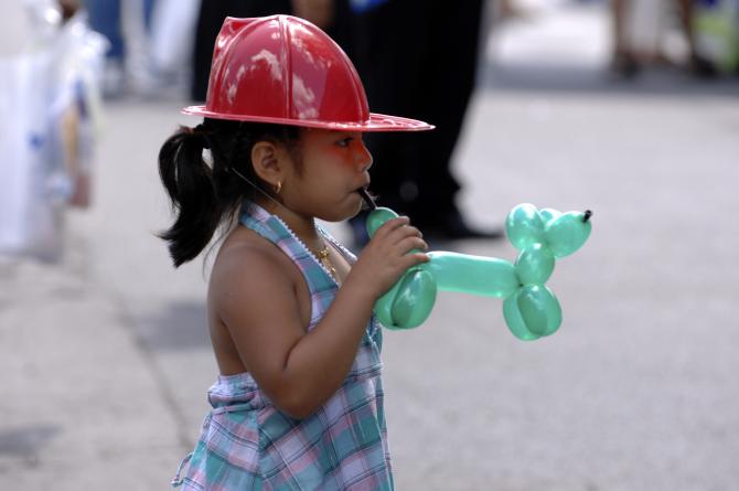 Little girl with balloon
