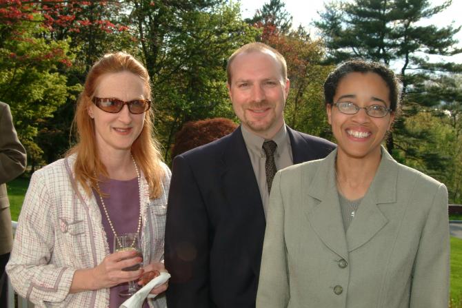 Attendees in the yard