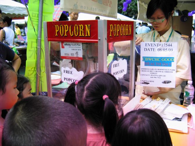 Popcorn at the Good Health Day Fair