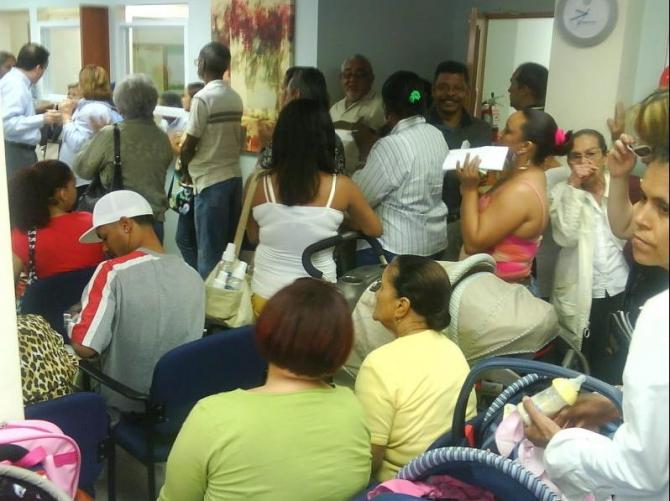 Crowded waiting room