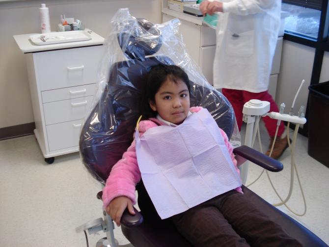 A young dental patient