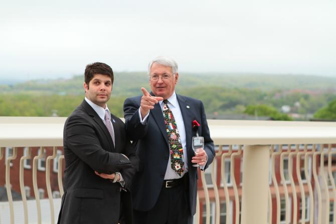 Mayor Dan Drew takes in the view