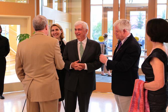 Senator Chris Dodd arrives