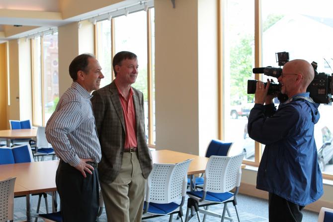 Gov. Hickenlooper and Mark give an interview