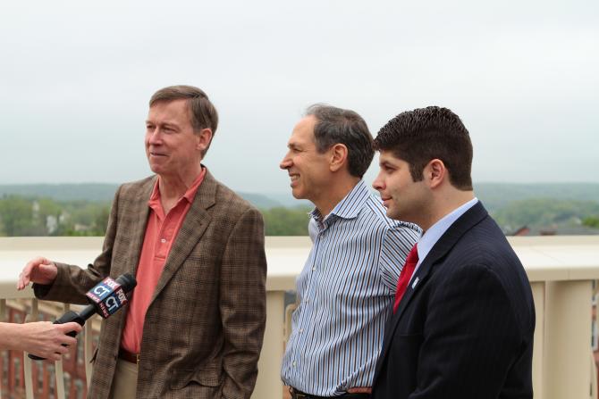 Mark with Gov. Hickenlooper and Mayor Dan Drew