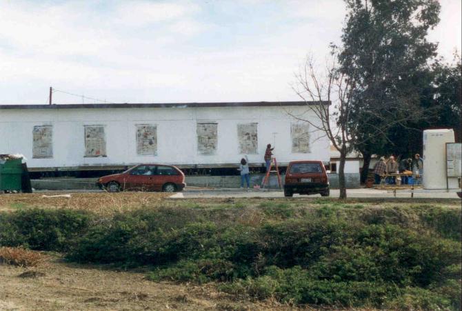 Painting the new building