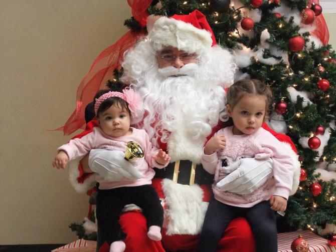 Kids visiting with Santa!